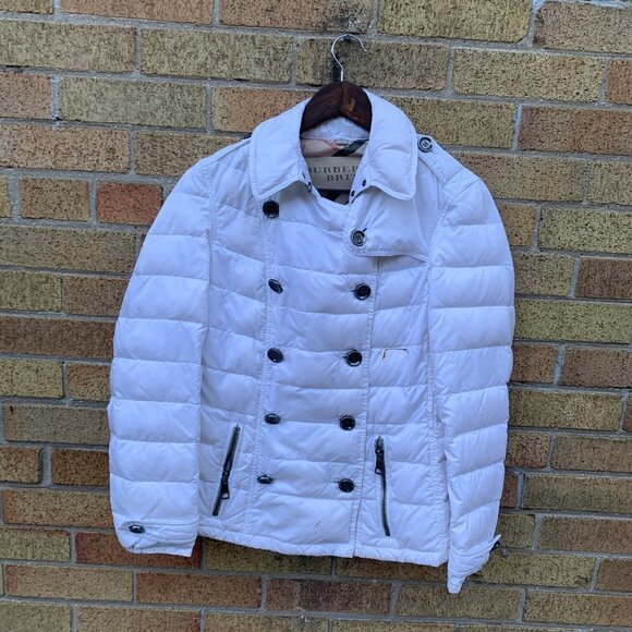 Burberry Goose Down Novacheck Puffer Jacket Medium White - Picture 15 of 16